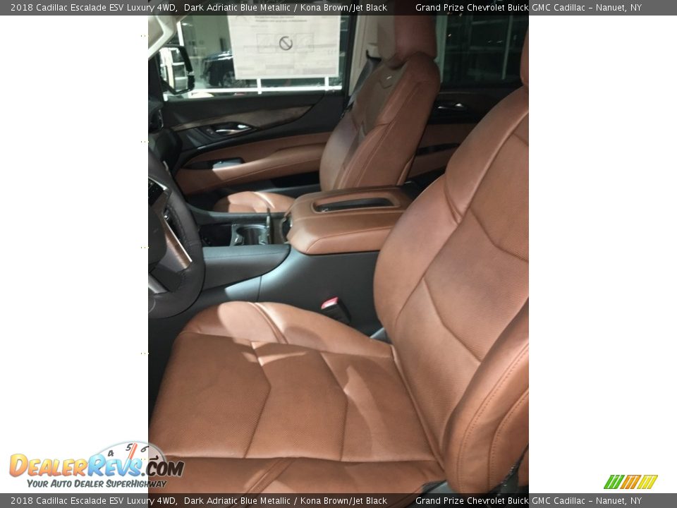 2018 Cadillac Escalade ESV Luxury 4WD Dark Adriatic Blue Metallic / Kona Brown/Jet Black Photo #4