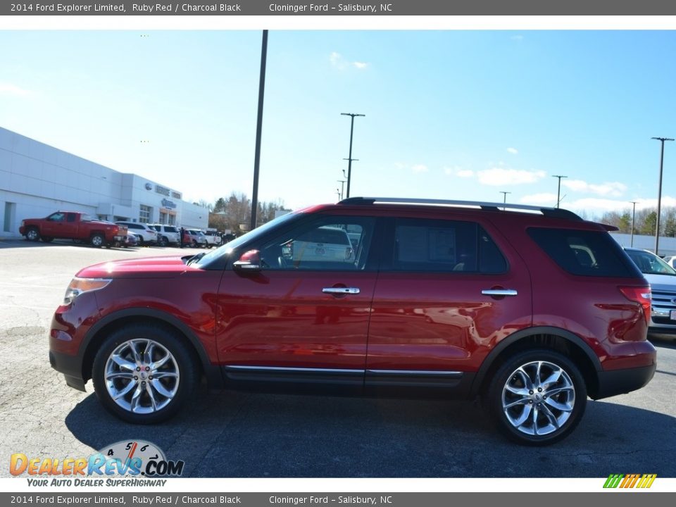 2014 Ford Explorer Limited Ruby Red / Charcoal Black Photo #5