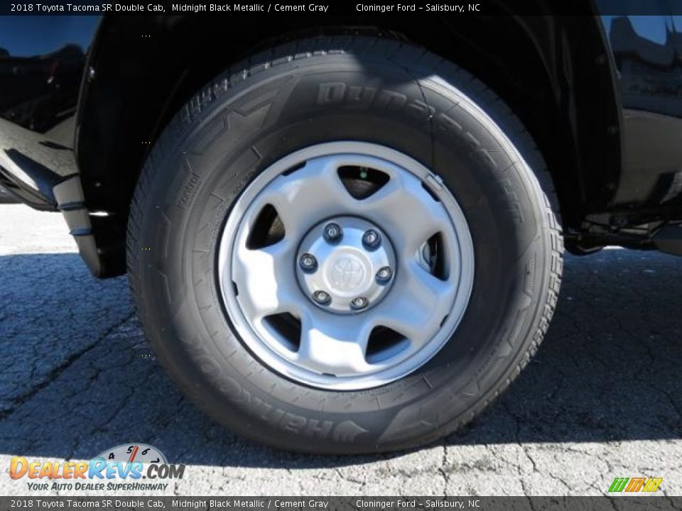 2018 Toyota Tacoma SR Double Cab Midnight Black Metallic / Cement Gray Photo #4