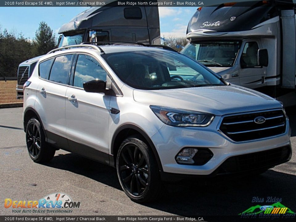 2018 Ford Escape SE 4WD Ingot Silver / Charcoal Black Photo #7