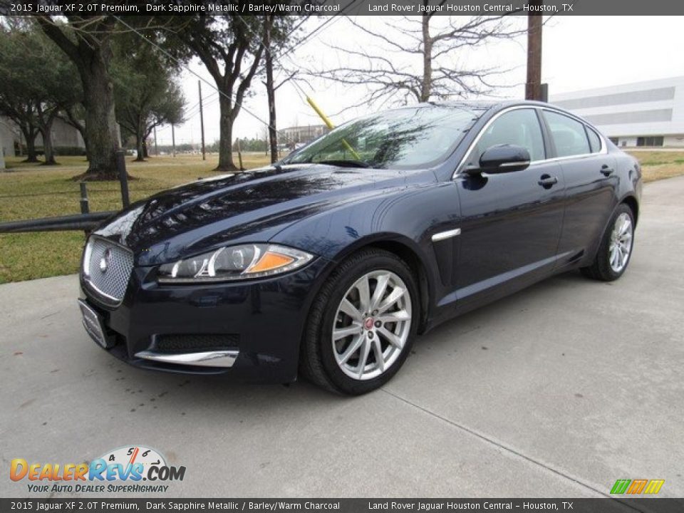 2015 Jaguar XF 2.0T Premium Dark Sapphire Metallic / Barley/Warm Charcoal Photo #11