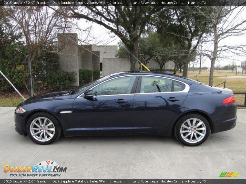 2015 Jaguar XF 2.0T Premium Dark Sapphire Metallic / Barley/Warm Charcoal Photo #12