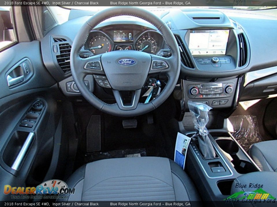 2018 Ford Escape SE 4WD Ingot Silver / Charcoal Black Photo #23