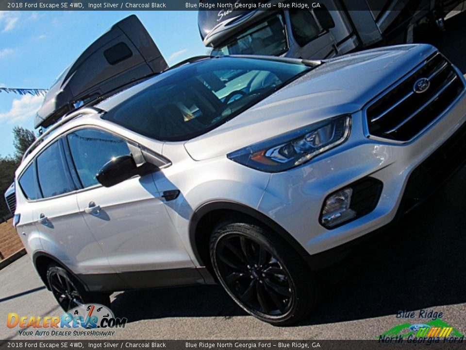 2018 Ford Escape SE 4WD Ingot Silver / Charcoal Black Photo #30