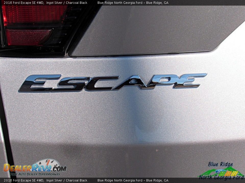 2018 Ford Escape SE 4WD Ingot Silver / Charcoal Black Photo #33