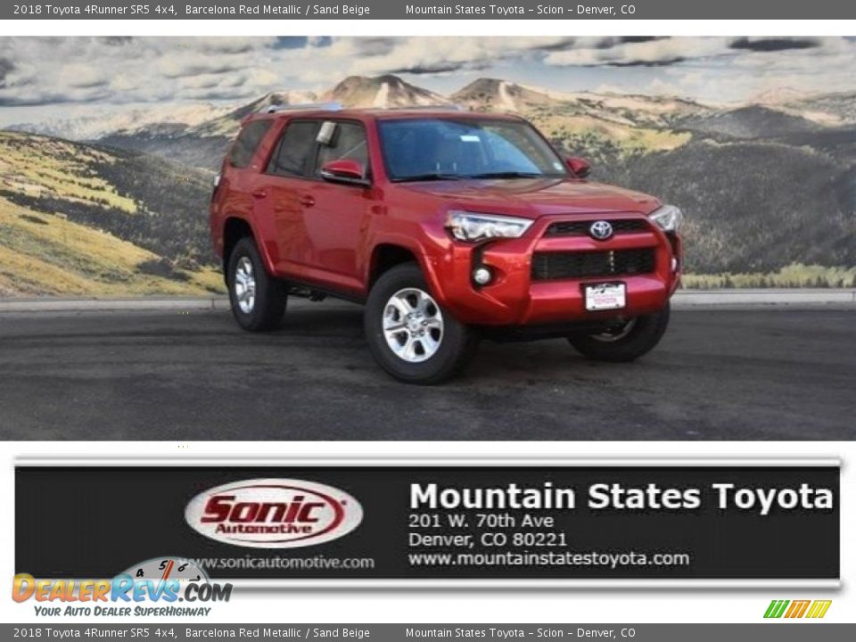 2018 Toyota 4Runner SR5 4x4 Barcelona Red Metallic / Sand Beige Photo #1