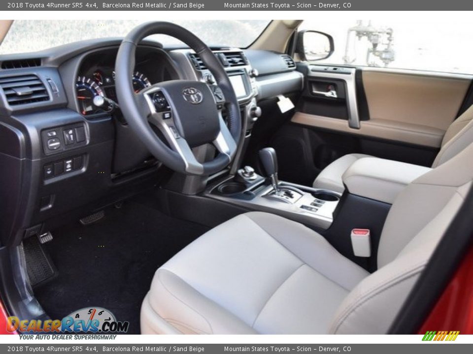 2018 Toyota 4Runner SR5 4x4 Barcelona Red Metallic / Sand Beige Photo #5