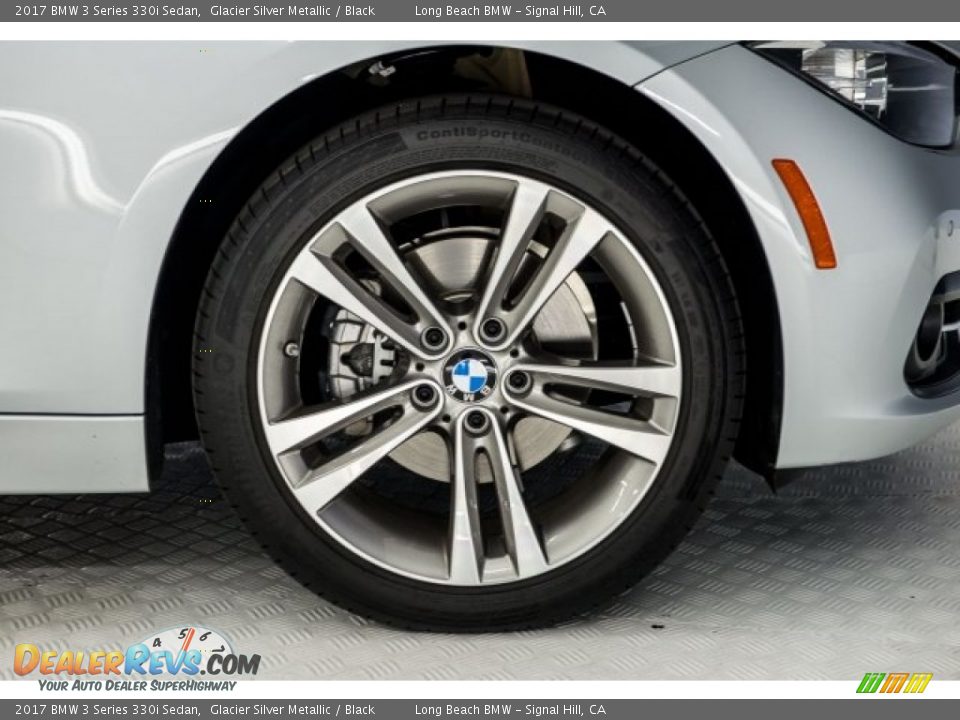 2017 BMW 3 Series 330i Sedan Glacier Silver Metallic / Black Photo #8