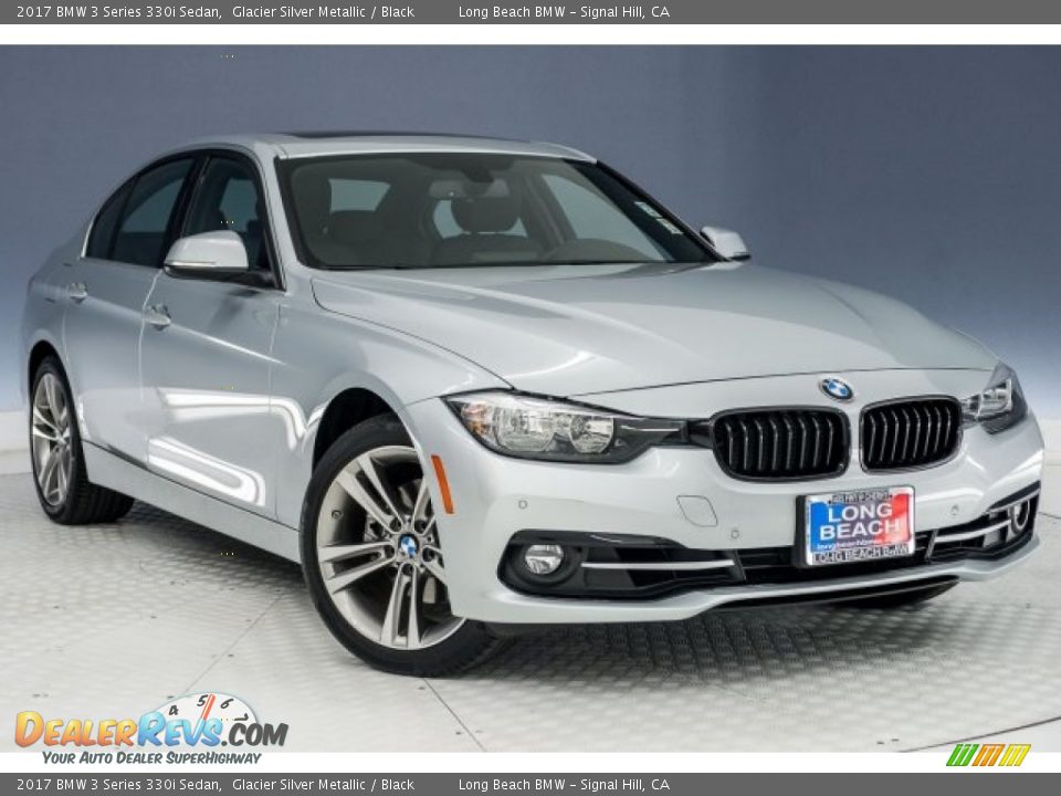 2017 BMW 3 Series 330i Sedan Glacier Silver Metallic / Black Photo #12