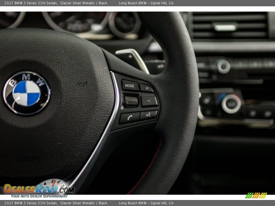 2017 BMW 3 Series 330i Sedan Glacier Silver Metallic / Black Photo #14