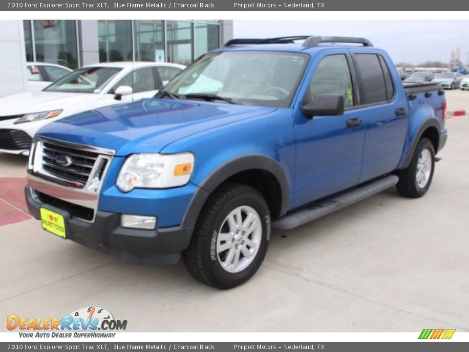 2010 Ford Explorer Sport Trac XLT Blue Flame Metallic / Charcoal Black Photo #3