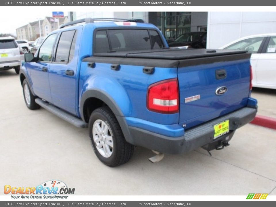 2010 Ford Explorer Sport Trac XLT Blue Flame Metallic / Charcoal Black Photo #6