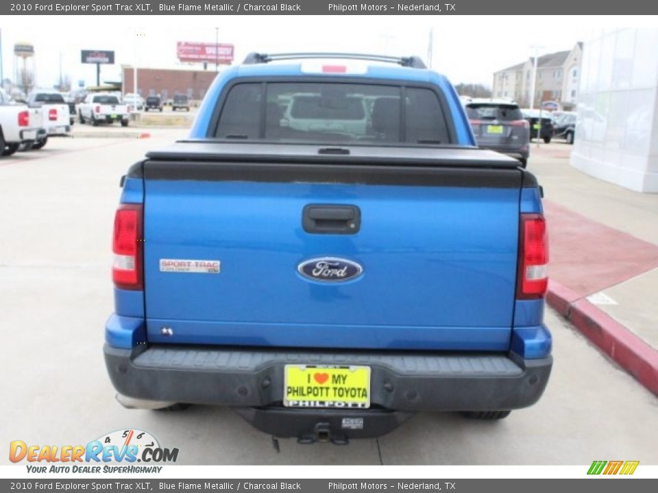 2010 Ford Explorer Sport Trac XLT Blue Flame Metallic / Charcoal Black Photo #7