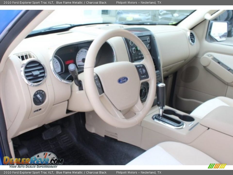 2010 Ford Explorer Sport Trac XLT Blue Flame Metallic / Charcoal Black Photo #12