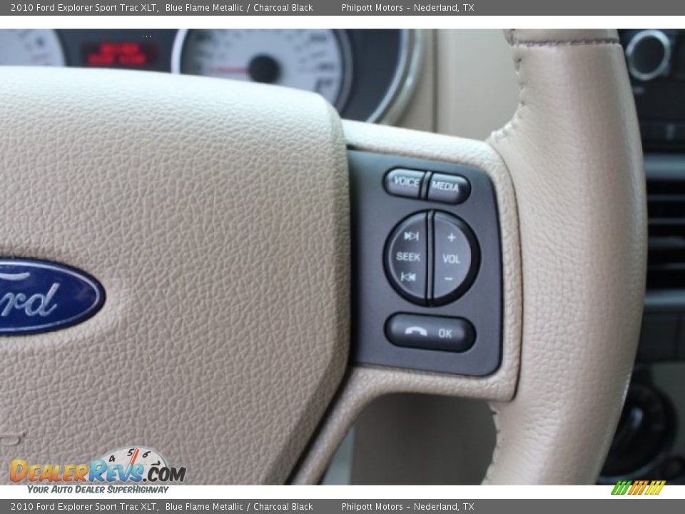 2010 Ford Explorer Sport Trac XLT Blue Flame Metallic / Charcoal Black Photo #17
