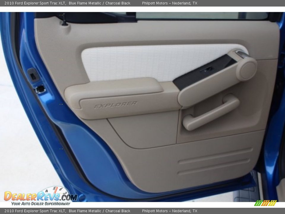 2010 Ford Explorer Sport Trac XLT Blue Flame Metallic / Charcoal Black Photo #21