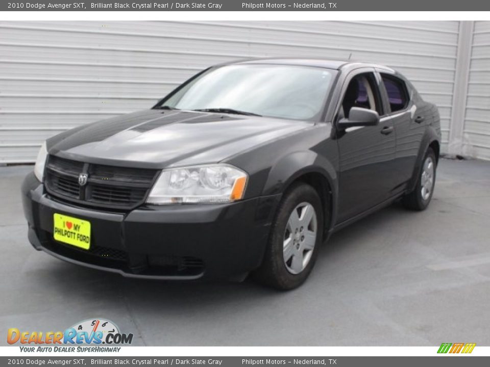 2010 Dodge Avenger SXT Brilliant Black Crystal Pearl / Dark Slate Gray Photo #3