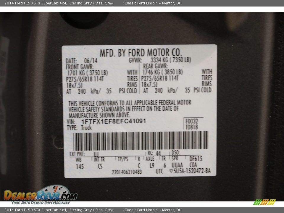 2014 Ford F150 STX SuperCab 4x4 Sterling Grey / Steel Grey Photo #16