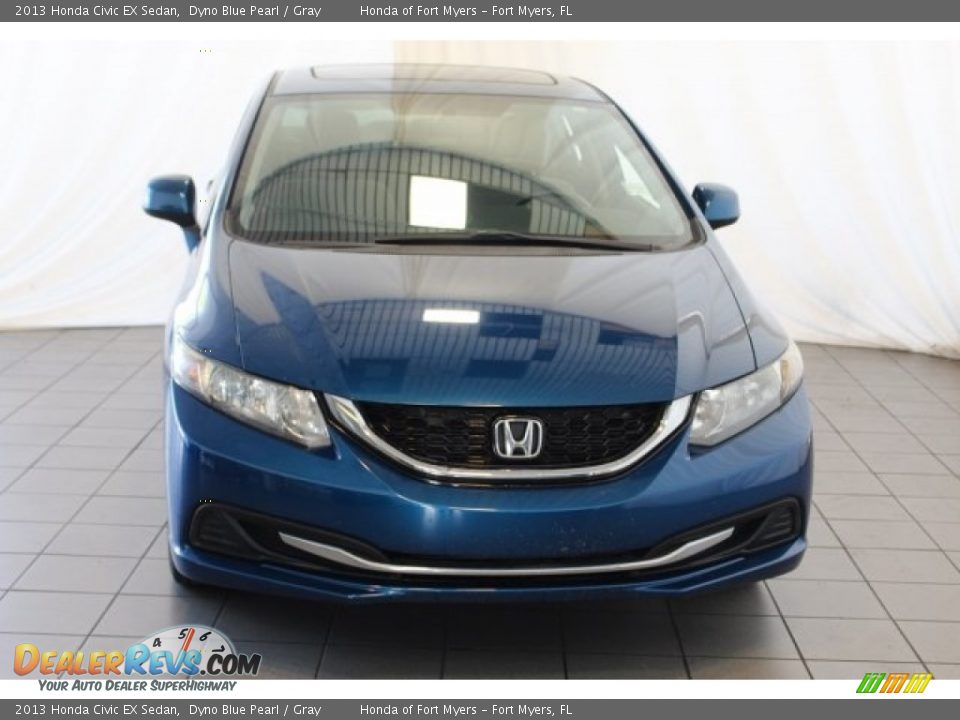 2013 Honda Civic EX Sedan Dyno Blue Pearl / Gray Photo #4