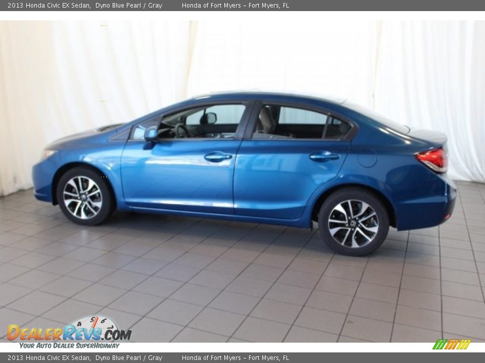 2013 Honda Civic EX Sedan Dyno Blue Pearl / Gray Photo #5
