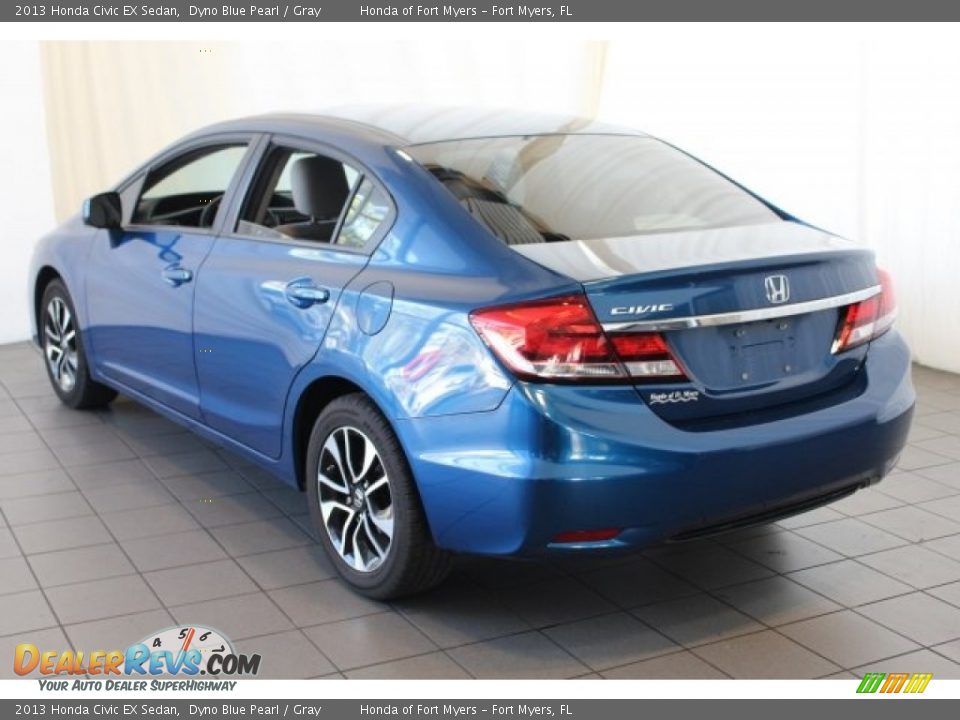 2013 Honda Civic EX Sedan Dyno Blue Pearl / Gray Photo #7