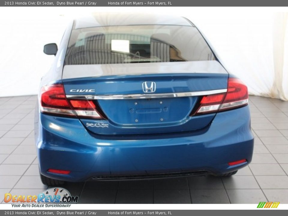 2013 Honda Civic EX Sedan Dyno Blue Pearl / Gray Photo #8