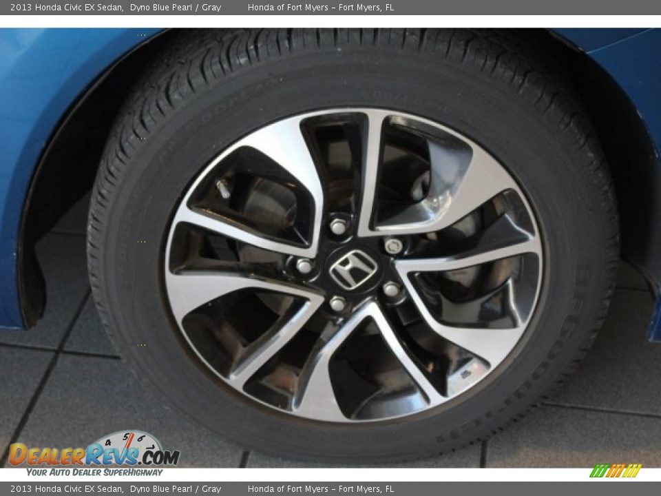 2013 Honda Civic EX Sedan Dyno Blue Pearl / Gray Photo #10