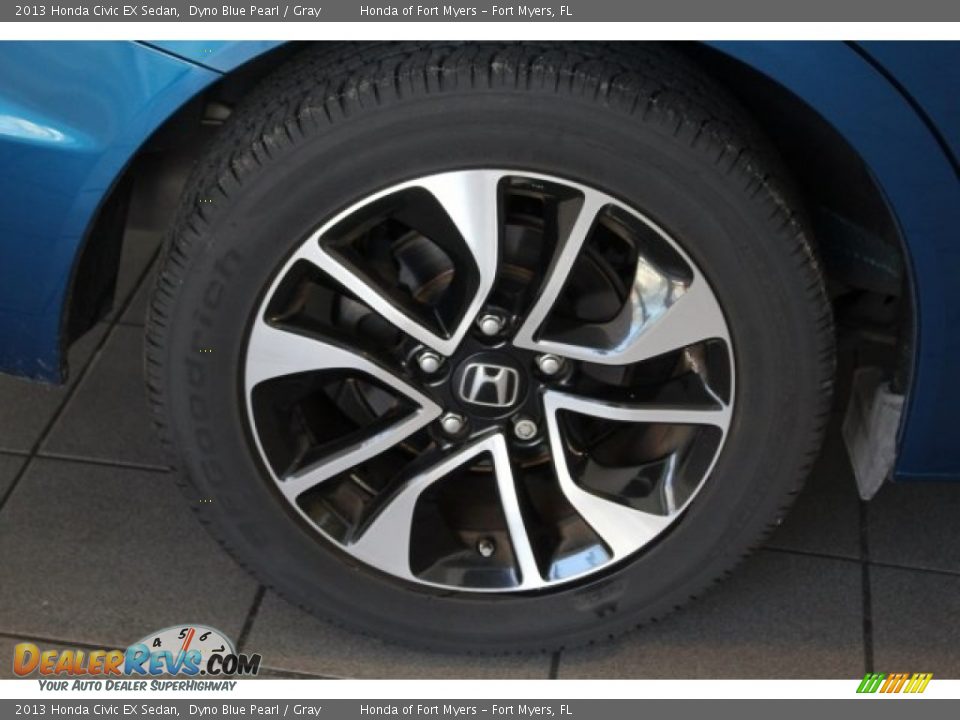 2013 Honda Civic EX Sedan Dyno Blue Pearl / Gray Photo #11
