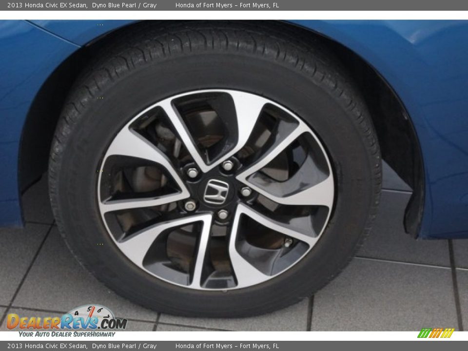 2013 Honda Civic EX Sedan Dyno Blue Pearl / Gray Photo #12