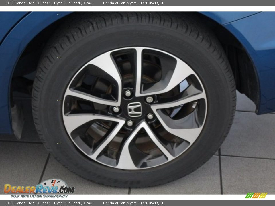 2013 Honda Civic EX Sedan Dyno Blue Pearl / Gray Photo #13