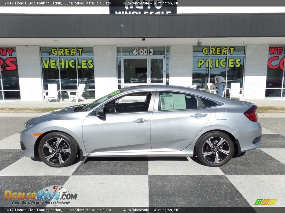 2017 Honda Civic Touring Sedan Lunar Silver Metallic / Black Photo #1