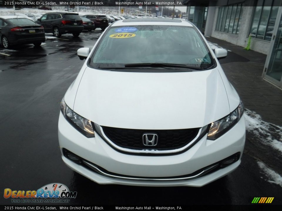 2015 Honda Civic EX-L Sedan White Orchid Pearl / Black Photo #5