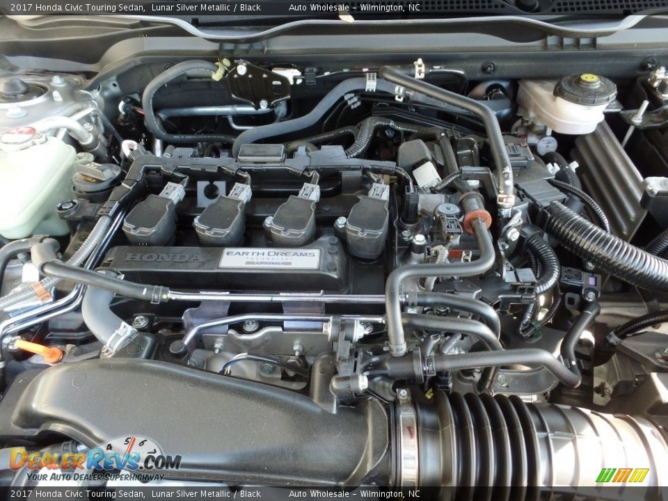 2017 Honda Civic Touring Sedan Lunar Silver Metallic / Black Photo #6