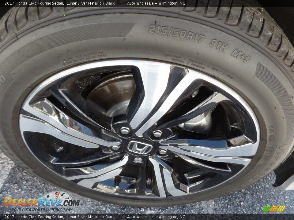 2017 Honda Civic Touring Sedan Lunar Silver Metallic / Black Photo #7