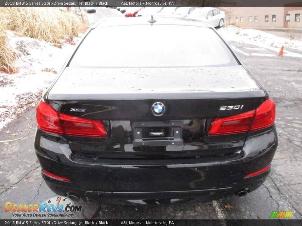 2018 BMW 5 Series 530i xDrive Sedan Jet Black / Black Photo #4