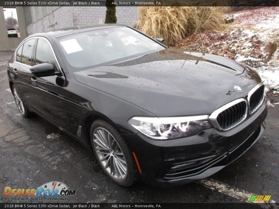 2018 BMW 5 Series 530i xDrive Sedan Jet Black / Black Photo #9