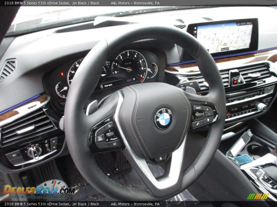 2018 BMW 5 Series 530i xDrive Sedan Jet Black / Black Photo #15