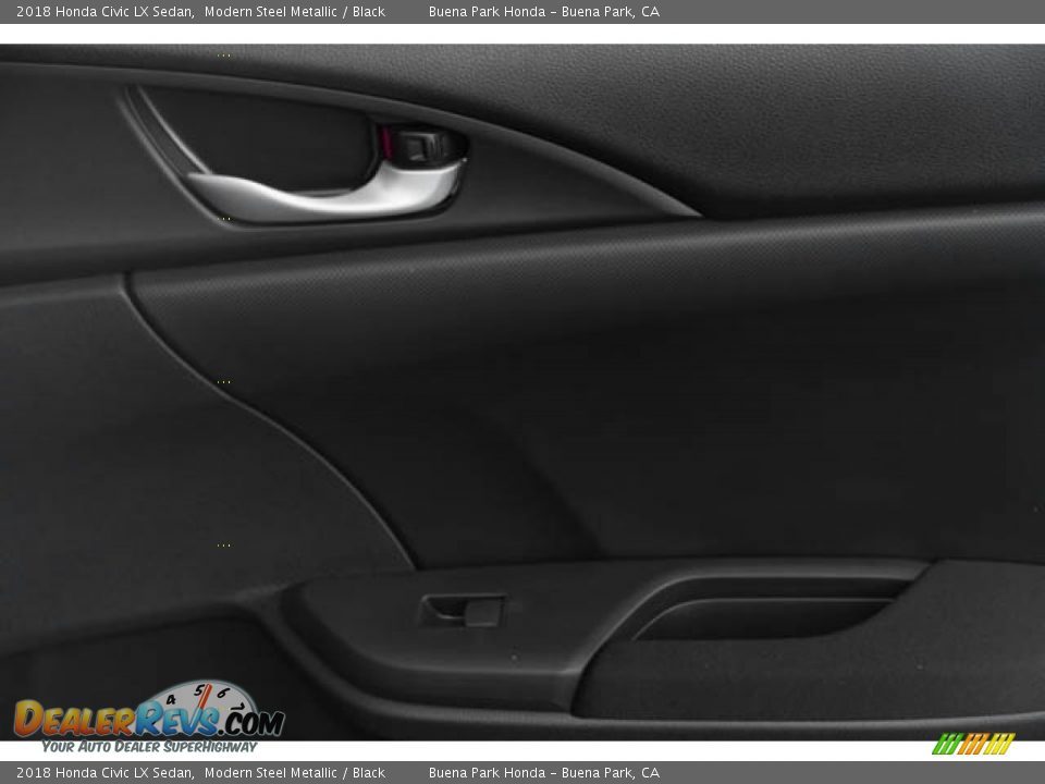 2018 Honda Civic LX Sedan Modern Steel Metallic / Black Photo #35