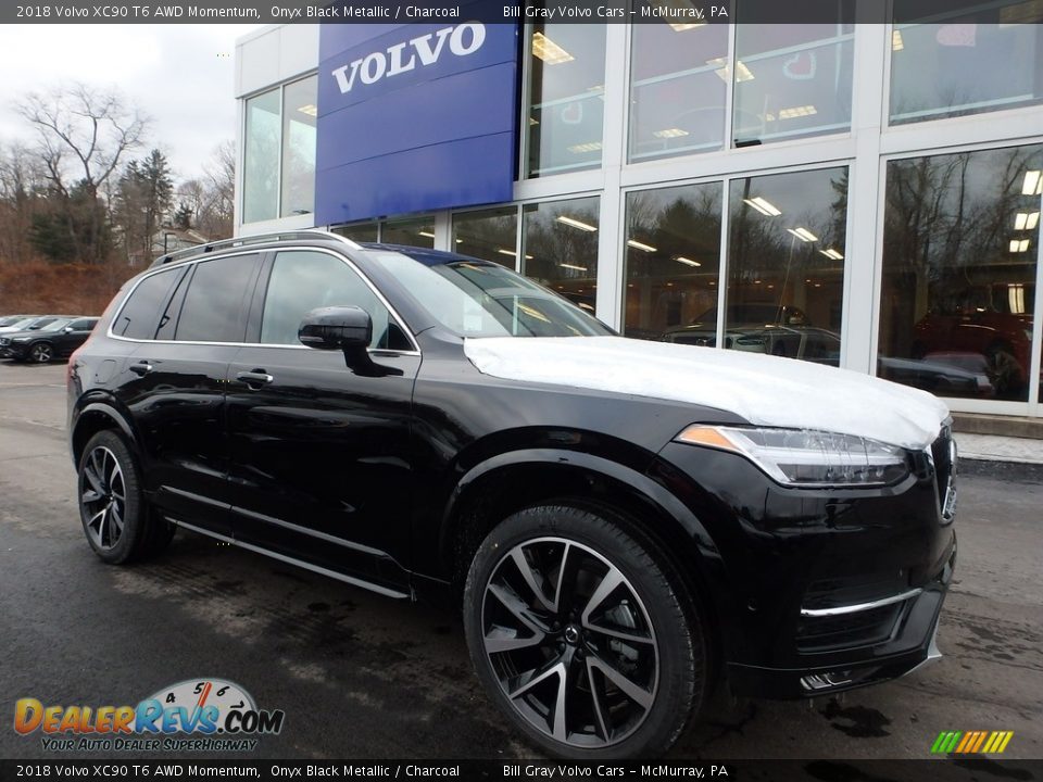 2018 Volvo XC90 T6 AWD Momentum Onyx Black Metallic / Charcoal Photo #1
