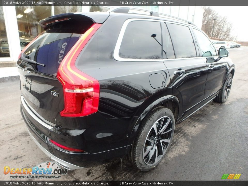 2018 Volvo XC90 T6 AWD Momentum Onyx Black Metallic / Charcoal Photo #2