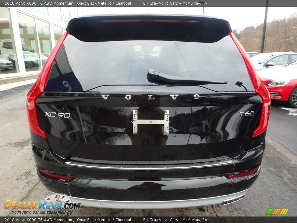 2018 Volvo XC90 T6 AWD Momentum Onyx Black Metallic / Charcoal Photo #3