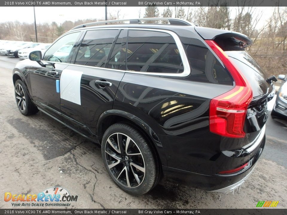 2018 Volvo XC90 T6 AWD Momentum Onyx Black Metallic / Charcoal Photo #4
