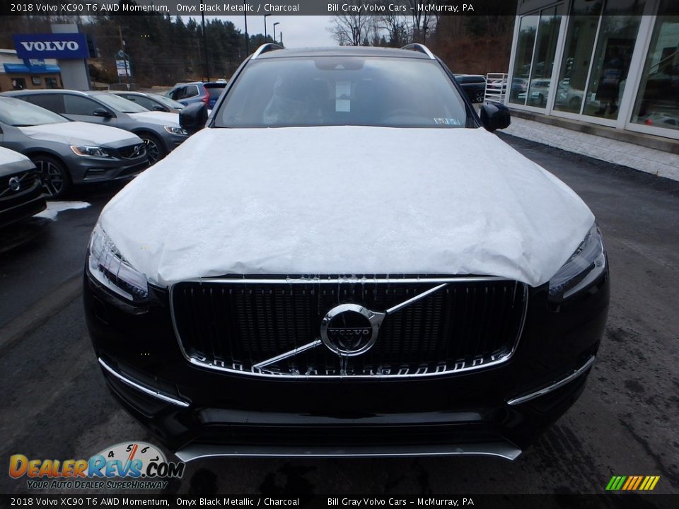 2018 Volvo XC90 T6 AWD Momentum Onyx Black Metallic / Charcoal Photo #6