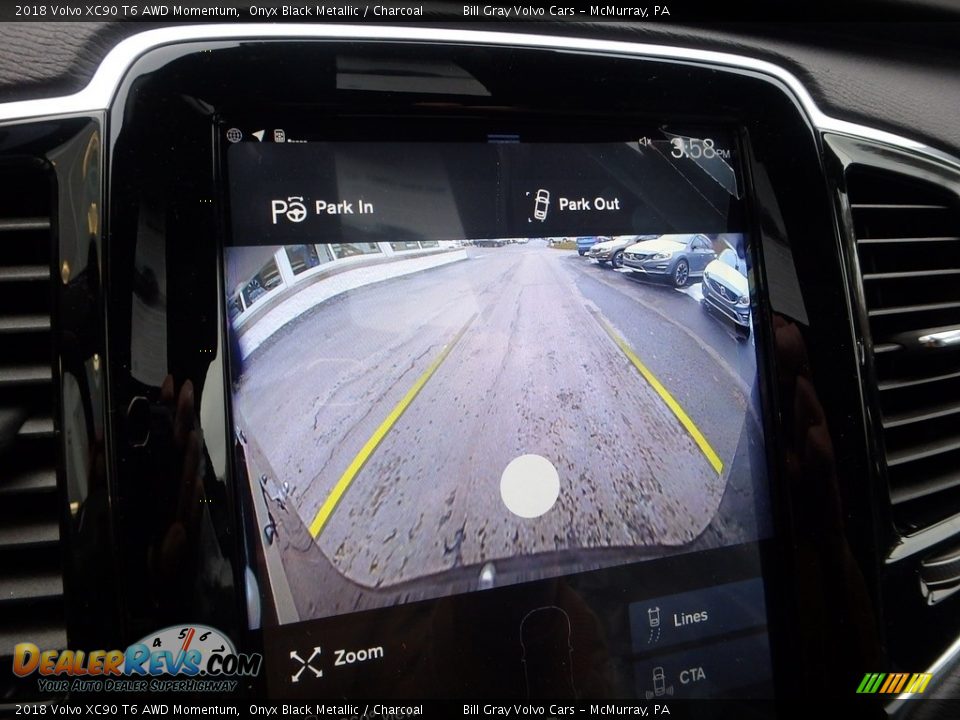 2018 Volvo XC90 T6 AWD Momentum Onyx Black Metallic / Charcoal Photo #15