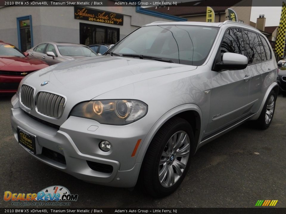 2010 BMW X5 xDrive48i Titanium Silver Metallic / Black Photo #1