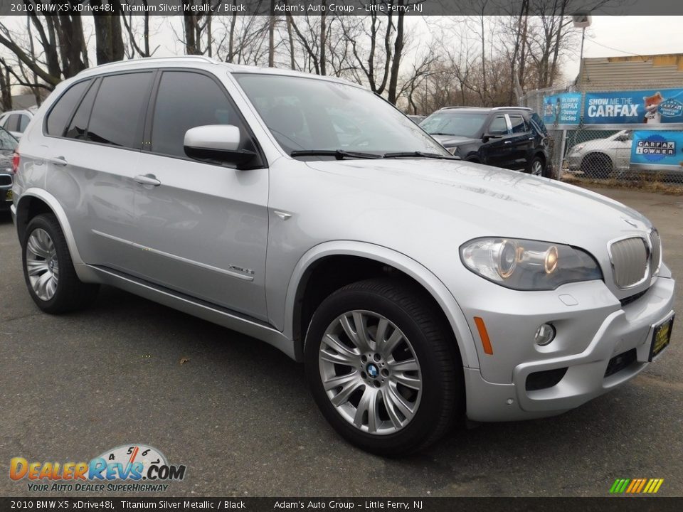 2010 BMW X5 xDrive48i Titanium Silver Metallic / Black Photo #7