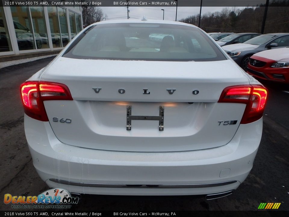 2018 Volvo S60 T5 AWD Crystal White Metallic / Beige Photo #3