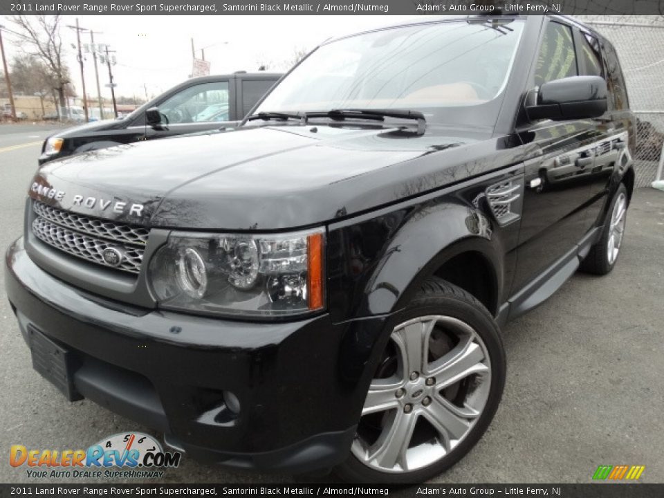 2011 Land Rover Range Rover Sport Supercharged Santorini Black Metallic / Almond/Nutmeg Photo #1
