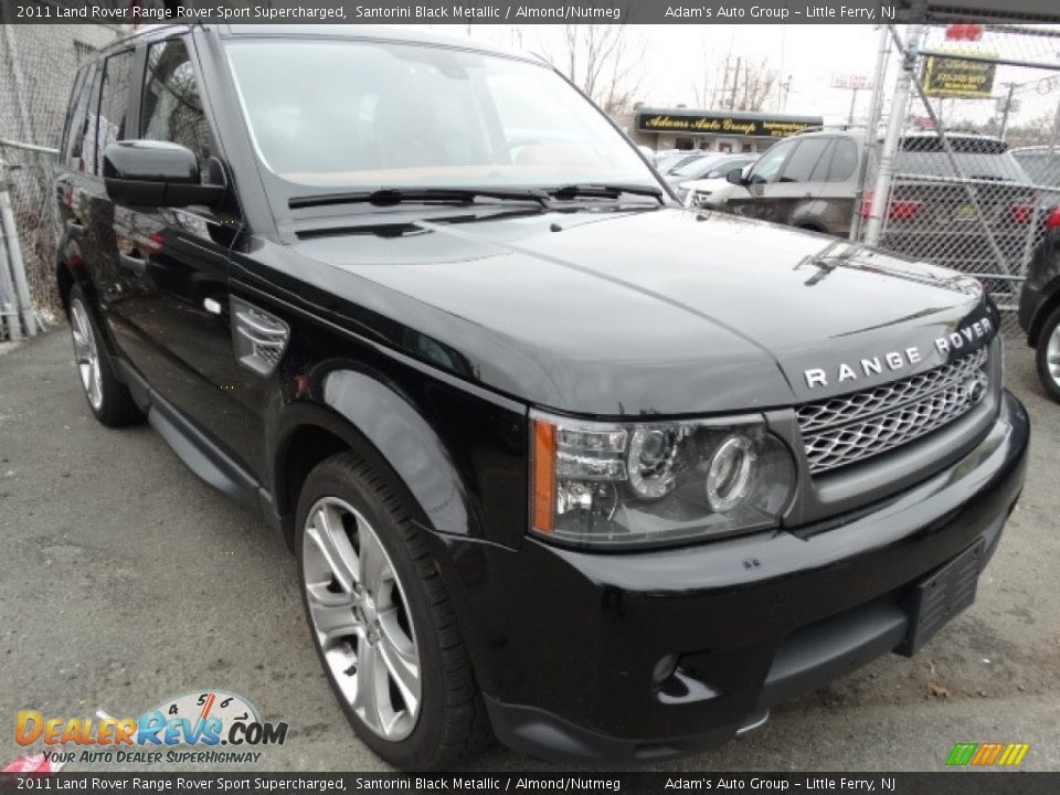 2011 Land Rover Range Rover Sport Supercharged Santorini Black Metallic / Almond/Nutmeg Photo #3
