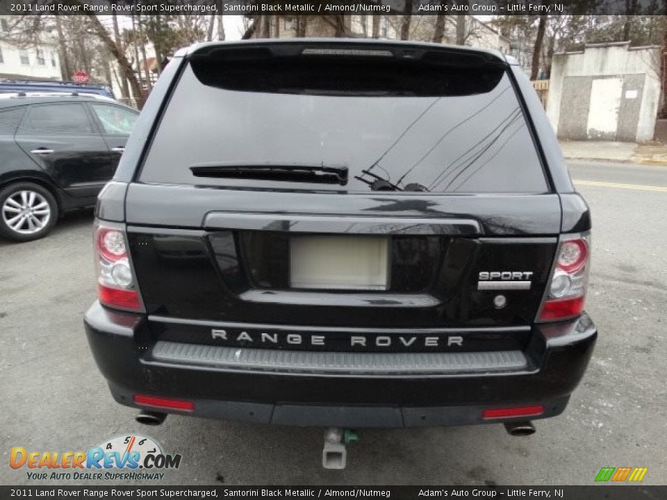 2011 Land Rover Range Rover Sport Supercharged Santorini Black Metallic / Almond/Nutmeg Photo #6
